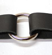 A series of photos showing how to estimate the proper size ring for a one inch piece of material.