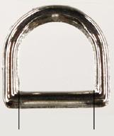 Showing how to measure a cast D ring.